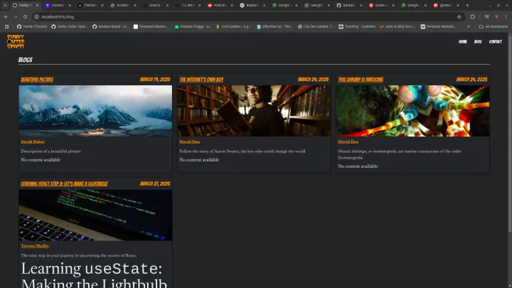 Screenshot of FOS Company Blog